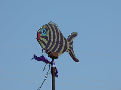 riba, staklo umjetnost, nebo, životinja