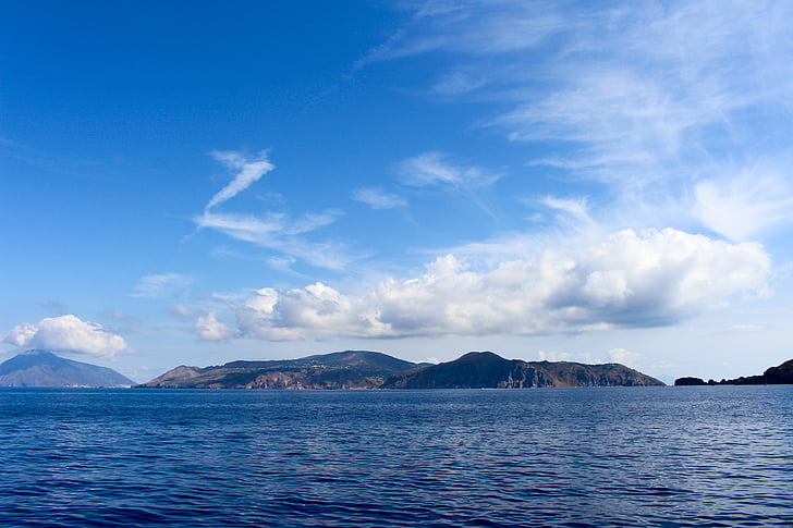 Lipari, Itàlia, illa, núvol, Mar, d'enviament, oceà