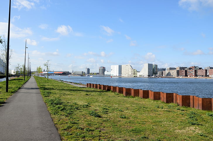 Amsterdam, City, Holland, ij jõele, Center, vee, majad