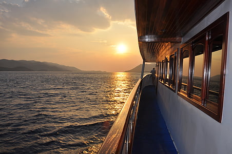 schip, balustrade, reizen, Kroatië, eiland Brac, zee, vervoer