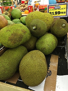 jackfruit, povrća, tržište, svježe, slatki, voće, Azijski