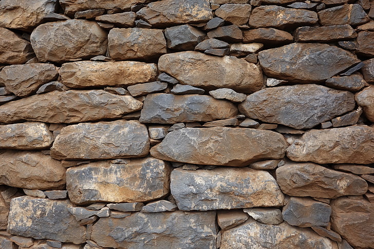 pedra, paret, textura, mur de pedra, Maó, rústic, edifici