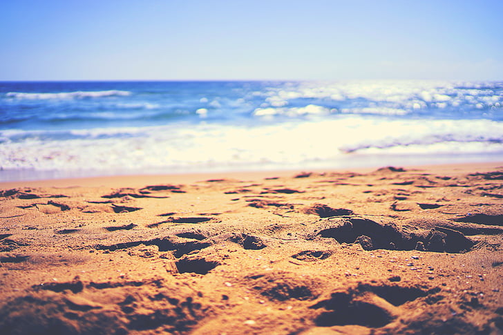 пляж, океан, пісок, море, морський пейзаж, берег моря, води