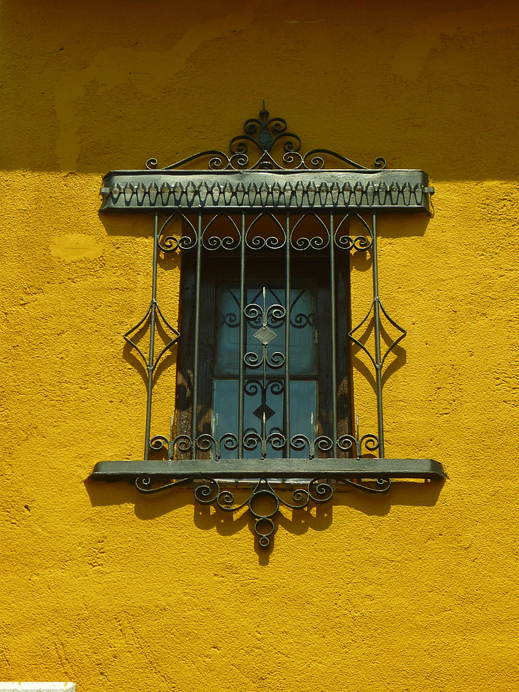 window, grating, forging, iron, postigo, facade, shadow