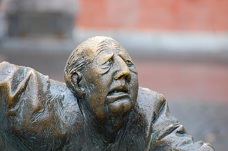 Gesicht, Skulptur, Aachen Elise Brunnen, Fragen Sie, leiden