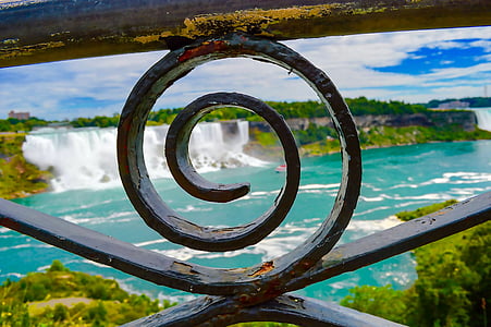 Niagara falls, hegnet, kan, Niagara, vand, Canada, Falls