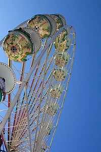 panoramsko kolo Wiener Riesenrad, pošteno, folk festival, leto trg, vožnja, vrtiljak, zabavno