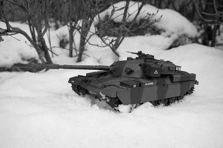 tank, Velika Britanija, vojske, igrača, pozimi, sneg