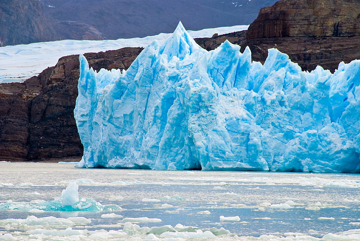 gletsjer, Patagonië, ijs, natuur, Torres del paine, Chili, zee