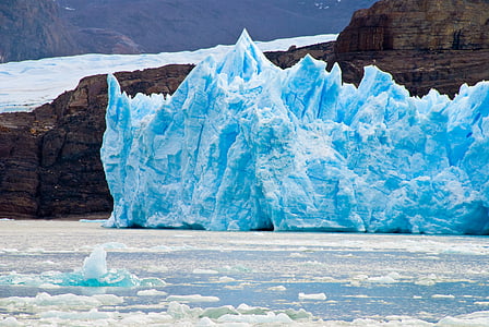 gletser, Patagonia, es, alam, Torres del paine, Cile, laut