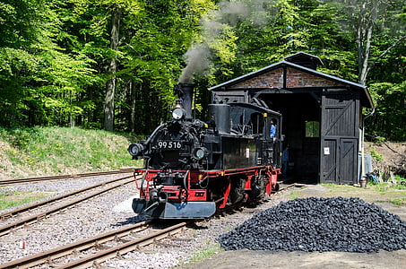 locomotora de vapor, históricamente, locomotora, ferrocarril de, loco, nostálgico, tren