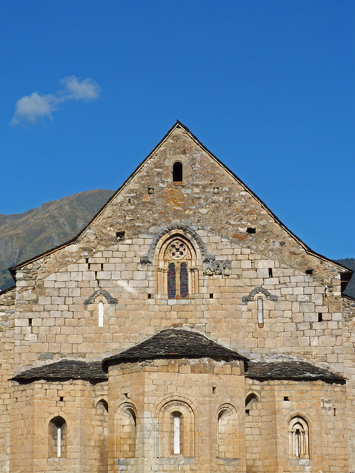 Kilise, apsis, tredós, Val d'aran, Romanesk, Gotik, oyma taş