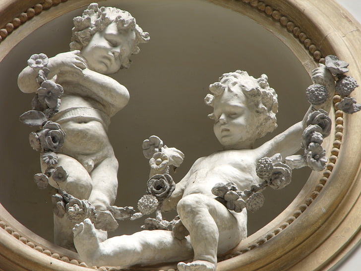 Hoàng tử của Napoli gallery, thạch cao làm việc, trẻ em, vòng hoa, Hoa hồng