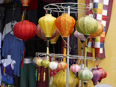farolillos chinos, linternas, Chino, celebración, Festival