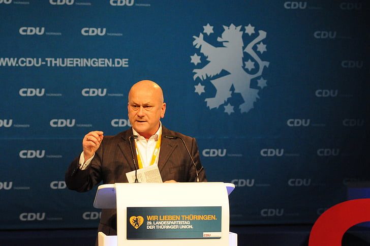 politikk, Forbundsdagen, CDU, parlamentsmedlem, Manfred grund tale, landsmøtet, Tyskland