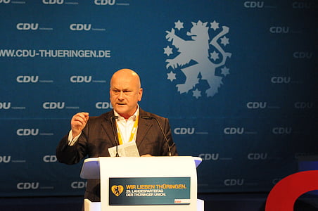 politik, Forbundsdagen, CDU, medlem af Parlamentet, Manfred grund tale, parti konventionen, Tyskland