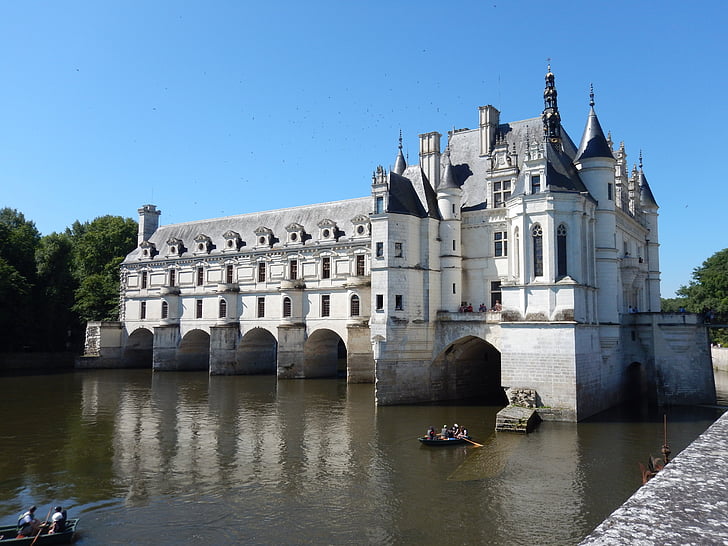 a Château de chenonceau, Chenonceau, Chenonceaux, Castle, reneszánsz, építészet, Loire völgye