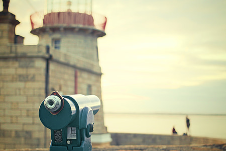 spyglass, telescope, castle, observe, vacations, zoom, view