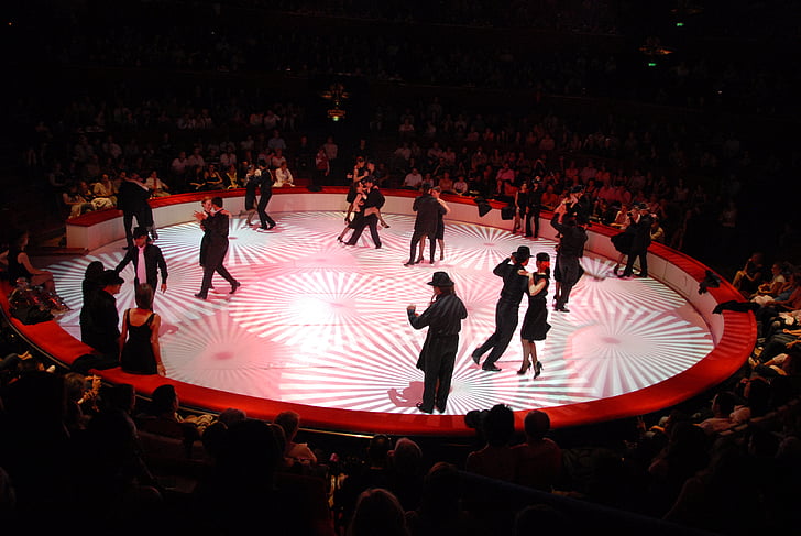 danza, Tango, circo, folla, fase - spazio di performance, persone, evento