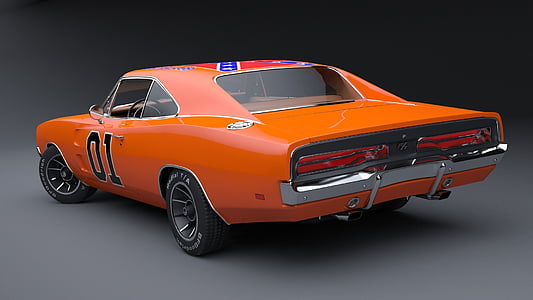 dodge charger, general lee, muscle car, american car, duke of hazzard, transportation, iconic car