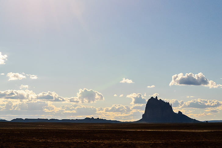 mountain, silhouette, white, clouds, cloud, landscape, sky