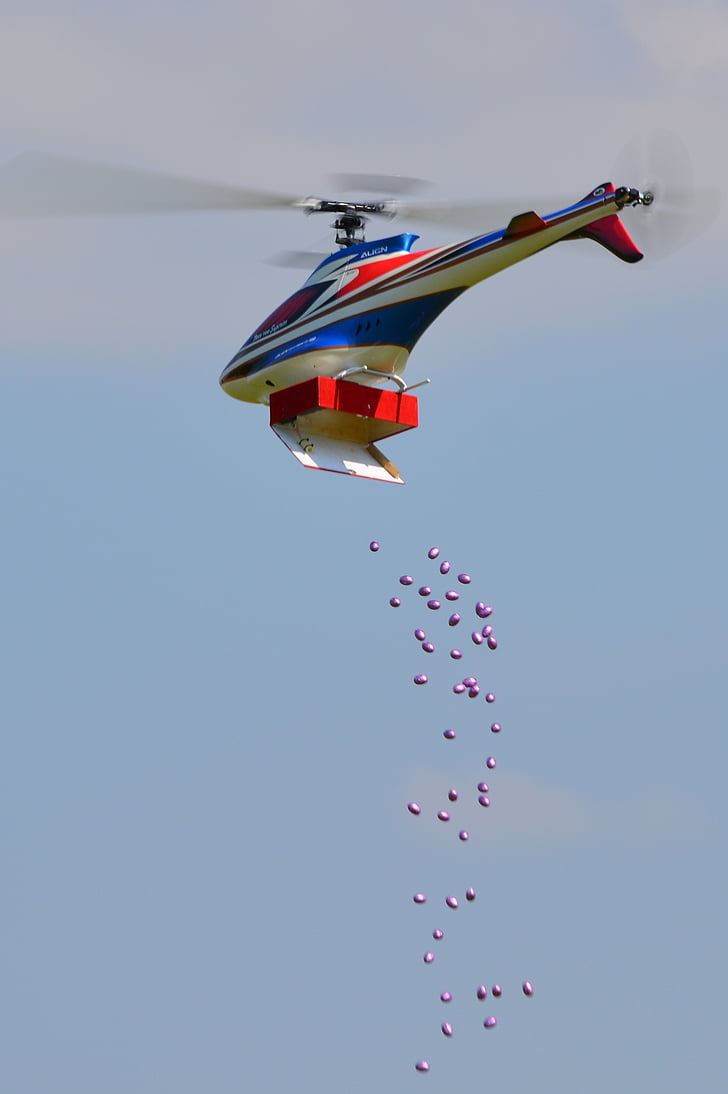 helicopter, easter eggs, easter, dropping