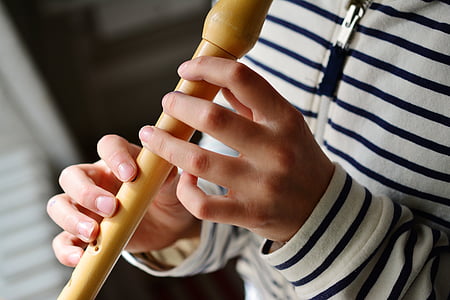 flûte, enregistreur, jouer de la flûte, instruments de musique, flûte traversière en bois, bois, musique