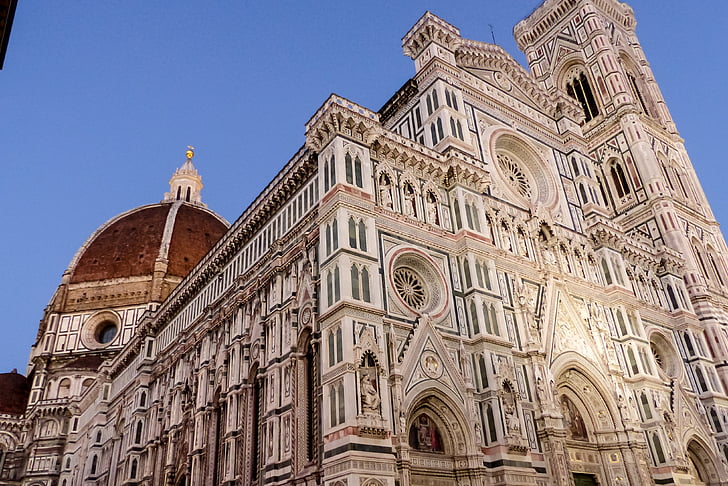 Firenze, Dome, Campanile, Cathedral, arhitektuur, kirik, Monument
