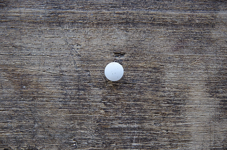 pushpin, drawing pin, thumbtack, white, pin, tack, wood