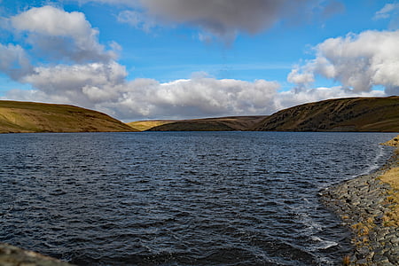 claerwen, Vale Elan, país de Gales, água, barragem, reservatório, montanha