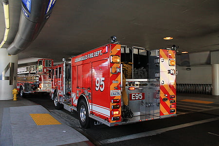 tulekahju veoauto, Tuletõrjujate, punane, tulekahju