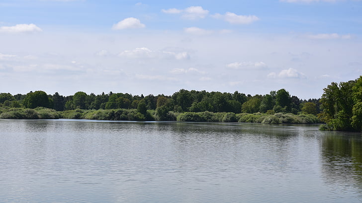 landscape, water, lake, nature, nature reserve, clouds, waters
