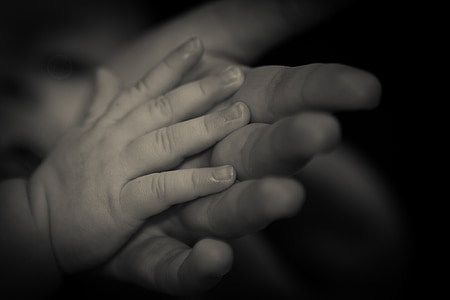 kéz, gyermek kezét, bizalom