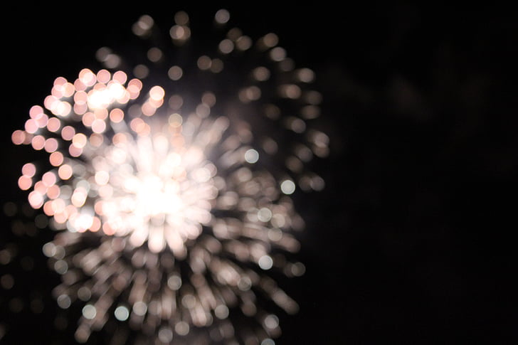 fireworks, fire, party, night, celebration, defocused, abstract