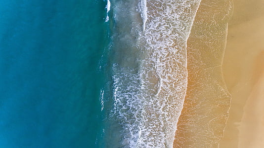 Mar, oceà, blau, l'aigua, ona, natura, blanc