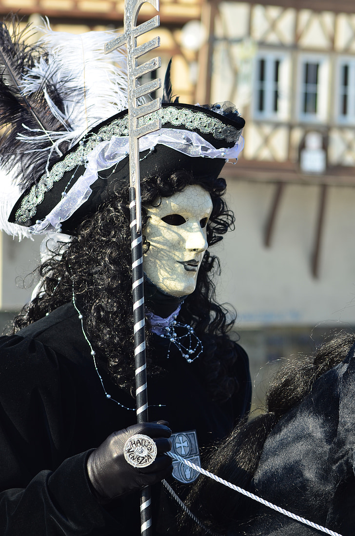 Carnaval, Schwäbisch hall, hallia venezia, traje, Figura, Venezia, máscara