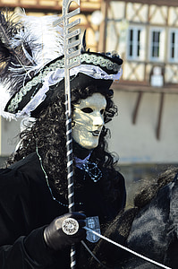 Karnaval, Schwäbisch hall, hallia venezia, kostum, gambar, Venezia, masker