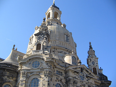 frauenkirche, dresden, steeple, building, architecture, church, cathedral