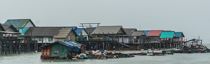 l'illa de Koh panyee, poble de pescadors flotant, Tailàndia, Andaman, Àsia, atracció, destinació
