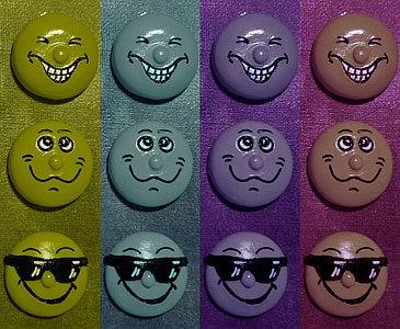 emoticones, gracioso, Color, Emoticono, Smiley