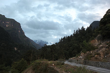Mountain, landskap, Sichuan