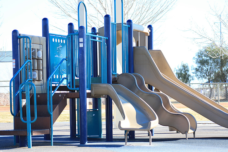 Детска площадка, парк, слайд, отдих