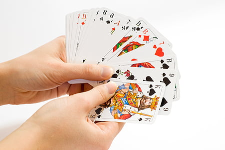 kortspill, kort, gambling, spillet, spillkort
