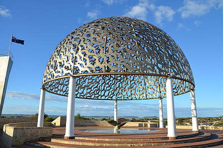 Monumen, burung camar, peringatan perang, Geraldton, australia Barat, HMAS sydney ii memorial