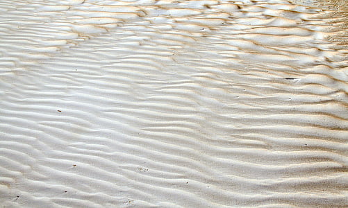 vlnky, textura, písek, pobřeží, hnědá, pláž, vzor