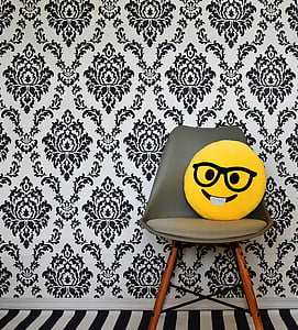 laugh, smiley, funny, chair, modern, background, joy