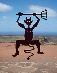 tulivuori, Jumala, Lanzarote, Maamerkki, Teiden kansallispuisto, paholainen, kuva