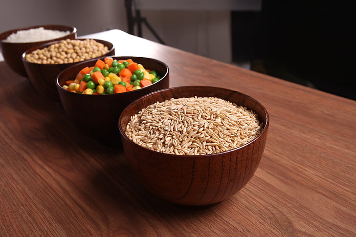 whole grains, catering ingredients, meter, oats, soybeans, food, food and drink