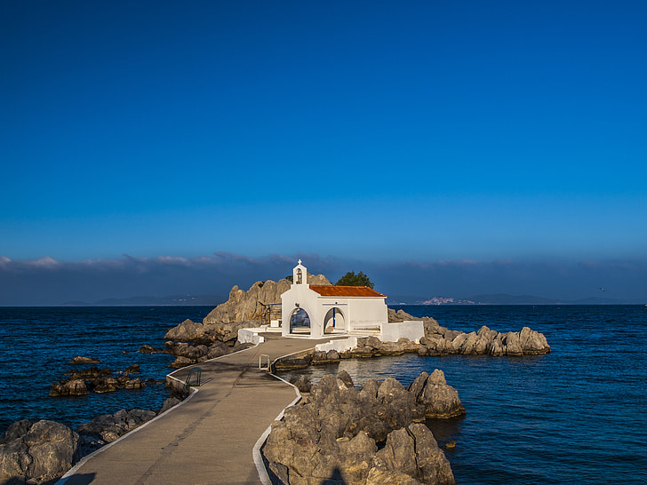 Chios, kostel, modrá