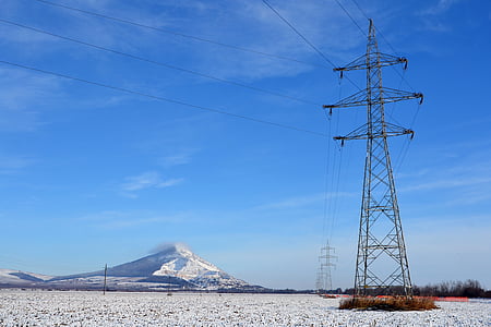 szársomlyó, transmission line, villany hills, nagyharsány, kisharsány, snow, landscape